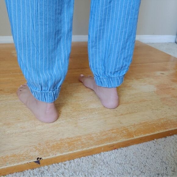 Indigo Rein - Stripped Paperbag Jogger pants  Size M C16 - Picture 6 of 8